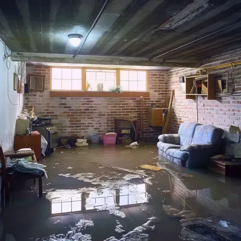 Flooded Basement Cleanup in La Plena, PR